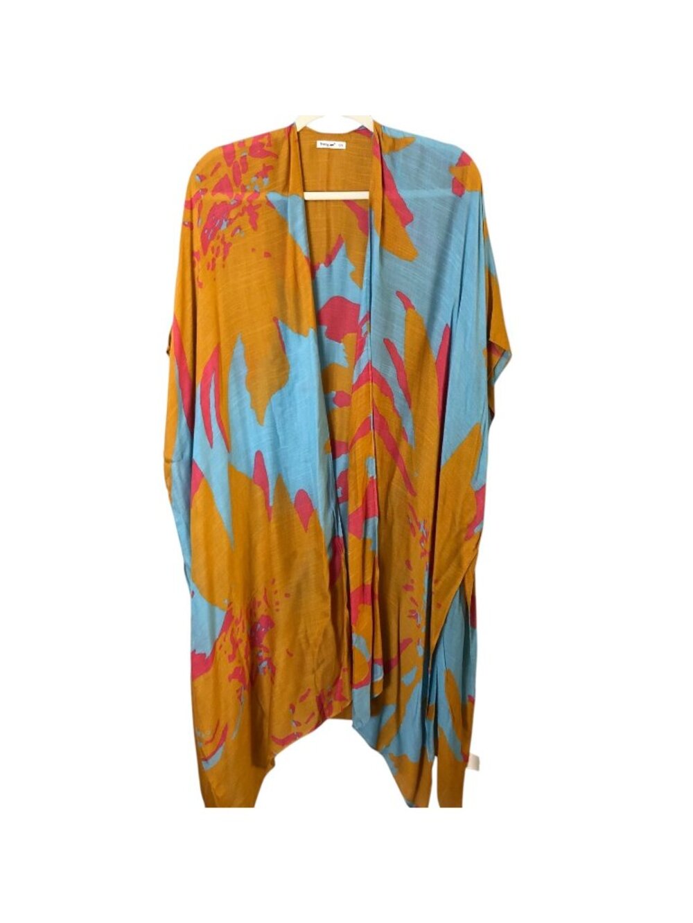 Breezy Lane Kimono Cardigan Swimsuit Coverups Beach Cover Orange Pink Blue NEW